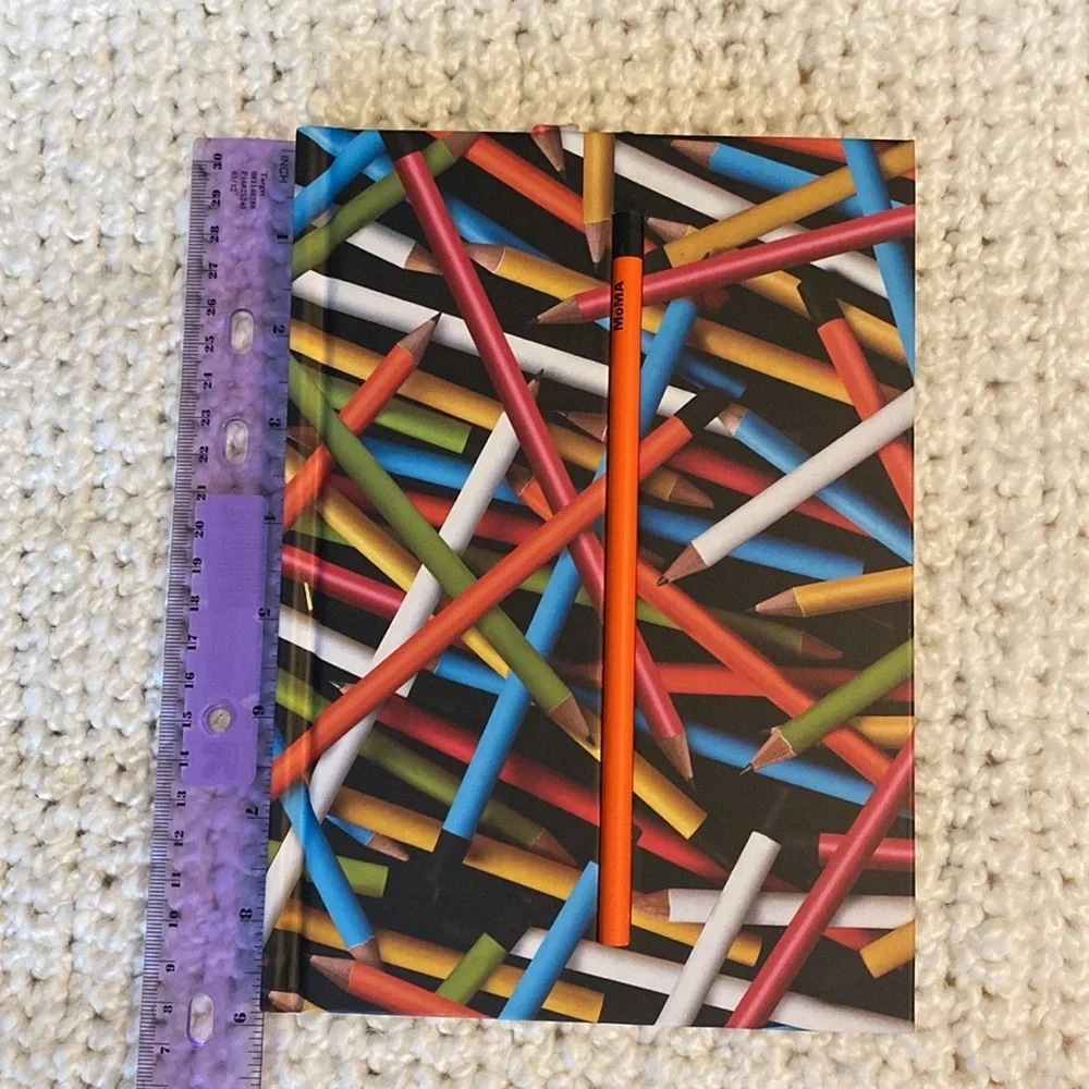 Hidden Pencil Notebook Journal with Orange Pencil